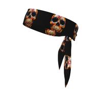 Bandeaux de sport Day of The Dead Masques pour hommes et femmes, bandeaux à motifs absorbant la transpiration, bandeaux de voyage et de sport