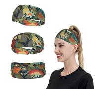 Bandeaux de sport d'été à motif floral pour hommes et femmes, bandeaux de transpiration pour homme et femme, bandeau de transpiration pour homme, bandeau extensible pour course à pied, tennis