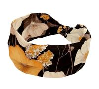 Bandeaux de sport élastiques à motif floral sans couture pour femme, idéal pour les entraînements, le yoga, la gym, le tennis