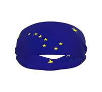 Bandeaux de sport et bandeaux anti-transpiration imprimés du drapeau de l'Alaska pour hommes et femmes, pour l