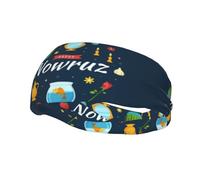 Bandeaux de sport Happy Nowruz, bandeau de transpiration, bandeaux d'exercice athlétique, turban pour cheveux, pour hommes et femmes, yoga, fitness