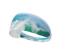 Bandeaux de sport Ocean Waves pour femmes et hommes, élastiques, tendance, antidérapants, pour le yoga, le fitness, la course à pied