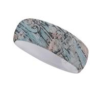 Bandeaux de sport pour femme - Motif imprimé gris et noir - Bandeau d'entraînement pour le sport, le fitness et la course à pied