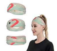 Bandeaux de sport pour homme et femme - Flamants roses - Bandeau de transpiration pour homme et femme - Évacuation de l'humidité - Bandeau extensible pour la course à pied et le tennis