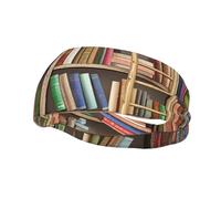 Bandeaux de sport pour homme - Large bande anti-transpiration - Extensible - Bandeau de performance amusant - Étagères de livres - Unisexe - Bandeau de course pour homme