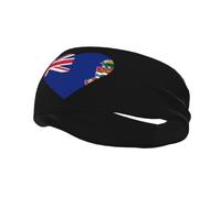 Bandeaux de Sport Unisexes antidérapants et Respirants à Motif cœur et Drapeau des îles Caïmans