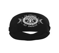 Bandeaux de Sport Wiccan Pagan pour Hommes et Femmes, élastiques antidérapants pour Le Basket-Ball, Le Tennis, l'entraînement, la Gym, Le Yoga, absorbants et Respirants (Noir)