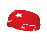 Bandeaux de sueur Drapeau de la Turquie pour homme et femme - Motifs personnalisés uniques, bandeau large antidérapant pour la course, la gym, le yoga et plus encore - Accessoires pour cheveux
