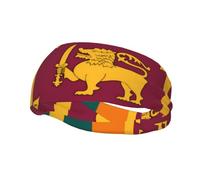 Bandeaux de transpiration avec drapeau du Sri Lanka pour homme et femme - Motifs personnalisés uniques, large bandeau antidérapant pour la course, la gym, le yoga et plus encore - Accessoires pour
