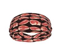 Bandeaux de transpiration pour homme et femme - Bandeaux de sport anti-humidité pour homme, bandeau élastique à imprimé steak B pour femme pour la course à pied, le cyclisme, le basket-ball, le yoga