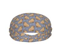 Bandeaux de transpiration pour homme et femme - Bandeaux de sport anti-humidité pour homme, bandeau élastique capybara et herbe pour femme pour course à pied, cyclisme, basket-ball, yoga