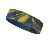Bandeaux de transpiration pour plage, palmier, chaises, bateaux, bandeau d'entraînement imprimé, bandeau de sport, bandeau élastique doux tendance absorbant pour yoga, entraînement, voyage