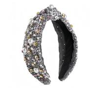 Bandeaux décoratifs de luxe avec perles et cristaux, bandeaux de mariage, accessoires pour cheveux tempérament, large motif (3)