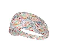 Bandeaux d'entraînement pour femme - Avec tampon passeport - Bandeau extensible pour la transpiration - Bandeau anti-transpiration pour le sport, la course à pied, l'athlétisme, le yoga, la gym, le