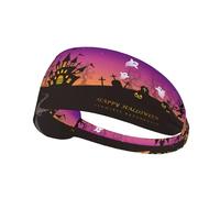Bandeaux d'entraînement pour femme - Bandeau extensible pour femme, motif fantôme de dessin animé Happy Halloween, bandeau anti-transpiration pour le sport, la course à pied, l'athlétisme, le yoga, la