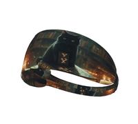 Bandeaux d'entraînement pour femme - Carnet d'Halloween avec chat noir mystérieux extensible antidérapant pour femme, bandeau anti-transpiration pour le sport, la course à pied, l'athlétisme, le yoga