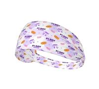 Bandeaux d'entraînement pour femme - Pi Day Happy - Bandeau extensible antidérapant pour la transpiration pour femme, bandeau anti-transpiration pour le sport, la course à pied, l'athlétisme, le yoga
