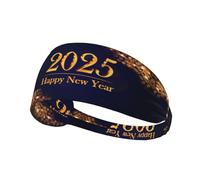 Bandeaux d'entraînement pour femmes - Happy New Year f - Bandeau extensible pour femme, anti-transpiration pour le sport, la course à pied, l'athlétisme, le yoga, la gym, le tennis