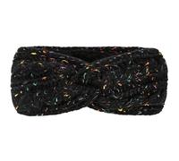 Bandeaux D'hiver Pour Femmes Bandeau en laine tricotée, doublure intérieure velours long grain, devant torsadé coupe-vent, chaud(Black)