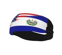 Bandeaux drapeau américain El Salvador bandeau pour femmes hommes-Yoga bandeau de sueur élastique larges bandes de cheveux pour le sport Fitness