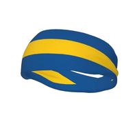 Bandeaux drapeau de la suède, bandeaux de sport, évacuant l'humidité, bandeau d'entraînement, bandeau de course à pied