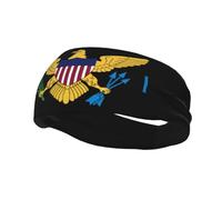 Bandeaux drapeau des îles Vierges américaines, bandeaux de sport, évacuant l'humidité, bandeau d'entraînement, bandeau de course à pied