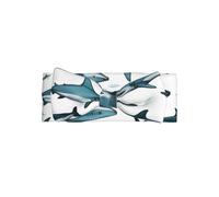 Bandeaux élastiques avec motifs de requins avec différents gestes imprimés pour bébé fille, nouveau-né, tout-petit et enfants colorés