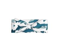 Bandeaux élastiques avec motifs de requins avec différents gestes imprimés pour bébé fille, nouveau-né, tout-petit et enfants colorés