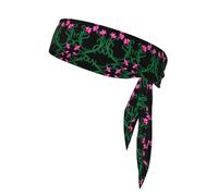 Bandeaux élastiques et antidérapants à nouer avec motif floral de lotus réglable pour homme et femme