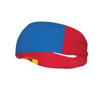 Bandeaux élastiques pour femme avec imprimé drapeau mongol - Bandeau de sport unisexe pour entraînement, yoga, course à pied