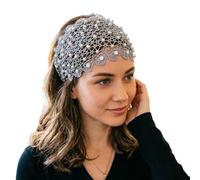 Bandeaux en dentelle - À œillets vintage élastiques et strass,Serre-Tête Et Bandeau En Dentelle Extra Large - Pour soirée rendez-vous cérémonie de mariage