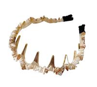 Bandeaux en forme de couronne en pierre écrasée - Accessoire de cheveux en acrylique pour femmes et filles