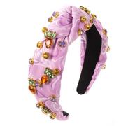 Bandeaux en tissu imprimé et teinture cousus à la main pour femmes et filles - Violet