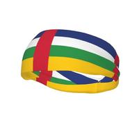Bandeaux extensibles aux couleurs du drapeau d'Afrique centrale, bandeaux de sport fins et doux, accessoires a