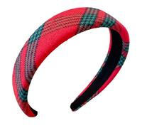 Bandeaux festifs, accessoires de cheveux à motif écossais rouge, large bandeau de fête festif | Pour les filles vacances scolaires, réunions de famille, célébrations saisonnières, dîner festif