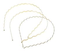 Bandeaux Fins en Métal 3 Pièces, Style Délicat Élégant | Lot de Trois, Usage Spécial et Concours, Couleur Or, Accessoire Cheveux Discret et Unique
