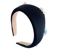 Bandeaux flexibles avec perles cloutées - Large serre-tête de mort - Pour un port confortable - Décoration de cheveux pour femme