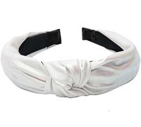 Bandeaux for cheveux des femmes, bandeau de maquillage, bandeaux femmes adultes, bandeau 1 pièces bandeaux noués en cuir PU, large noeud supérieur turban bandes de cheveux noeud bandeau cerceaux bande