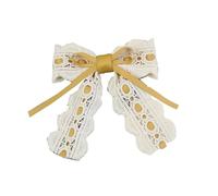 Bandeaux for cheveux for femmes, accessoires for cheveux Lolita, pinces à cheveux à gros nœud for filles, Barrette à nœud papillon, pince à bec de canard, coiffure for femmes, cadeaux de fête(Yellow)