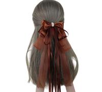 Bandeaux for cheveux for femmes Accessoires Lolita Noeuds de cheveux Femmes Grands noeuds Barrette avec longue queue Ruban Noeud Coiffes for Filles Fête(Coffee)