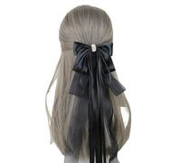 Bandeaux for cheveux for femmes Accessoires Lolita Noeuds de cheveux Femmes Grands noeuds Barrette avec longue queue Ruban Noeud Coiffes for Filles Fête(Black)