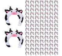 Bandeaux gonflables animaux, 100pcs Balon de ballon faunique Hoop, aluminium Balons de vache en aluminium Chapeau Ballon Cassin gonflable pour les enfants Favors d'anniversaire à thème