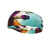 Bandeaux Half Human, Half Angus Bull Sweat pour homme et femme - Motifs personnalisés uniques, large bandeau antidérapant pour la course, la gym, le yoga et plus encore - Accessoires pour cheveux