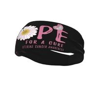 Bandeaux Hope for A Cure, sensibilisation au Cancer de l'utérus, bandeau à fleurs pour femmes et hommes, bandes de Yoga pour le sport et le Fitness, 98