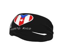 Bandeaux I Love Puerto Rico Bandeau anti-transpiration pour femmes et hommes - Bandes anti-transpiration pour le sport et le fitness - 3