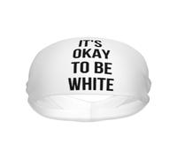Bandeaux « It's Ok to Be White » - Bandeau de Sport Anti-Transpiration - Bandeau pour Cheveux Unisexe Adulte