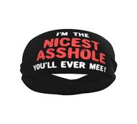 Bandeaux Je suis Le Plus Gentil Connard Que tu rencontreras jamais Bandeau de Sport Bandeau Anti-Transpiration Bandeau Unisexe Adulte