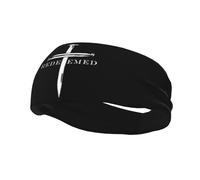 Bandeaux Jésus-Christ chrétien racheté en forme de croix - Bandeau anti-transpiration pour femme et homme - Bande élastique de yoga large pour le sport, le fitness