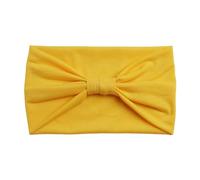 Bandeaux larges noués pour femmes africaines turbans Boho headband accessoire cheveux mode (Yellow, One Size)