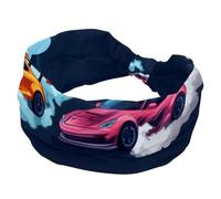 Bandeaux larges pour femme, turban épais, extensible, antidérapant, pour entraînement, soins de la peau, usage quotidien, ensemble de voitures de sport colorées
